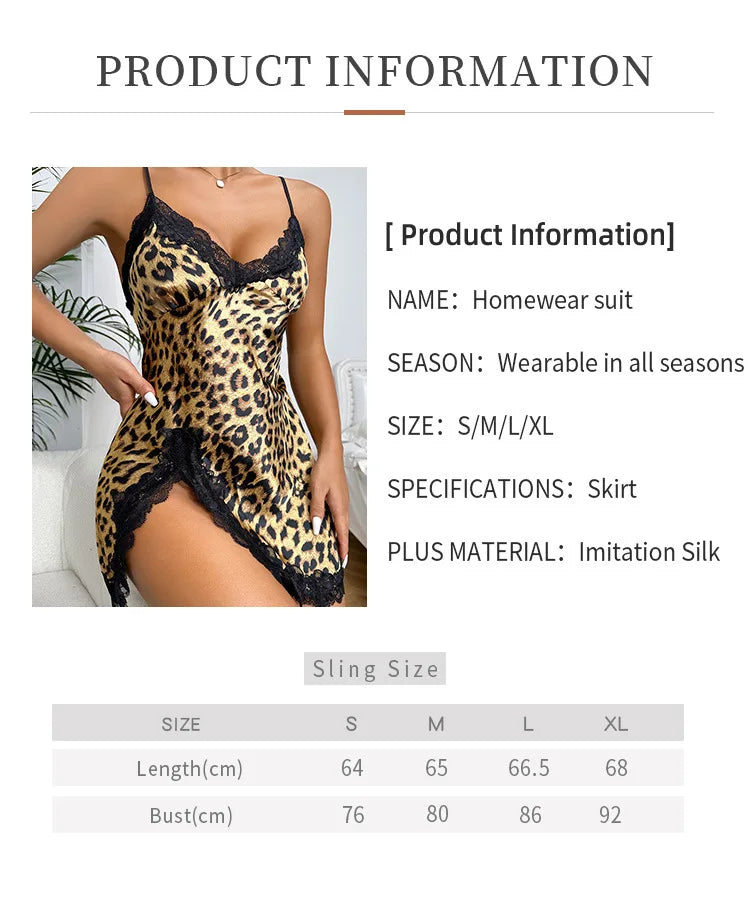 Leopard V Neck Backless Pyjama