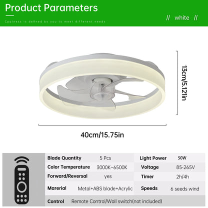 Ceiling Fan (With Lighting) Silent LED Dimmable Ceiling Fan