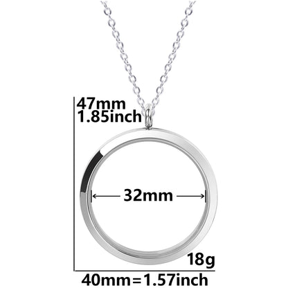 Twist Locket Pendant Photo Floating Charm Necklace