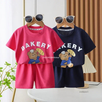 2Pcs Children Tshirt Shorts Set