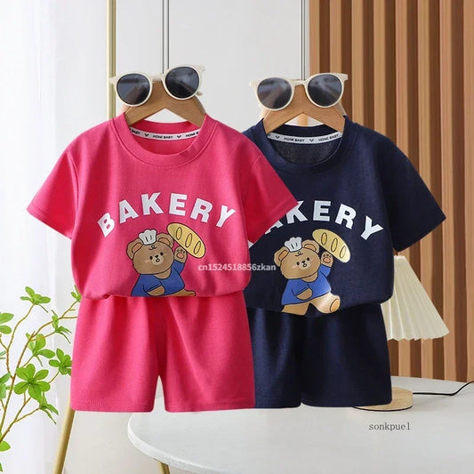 2Pcs Children Tshirt Shorts Set