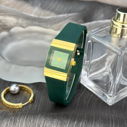 Square Silicone Quartz Small Watch