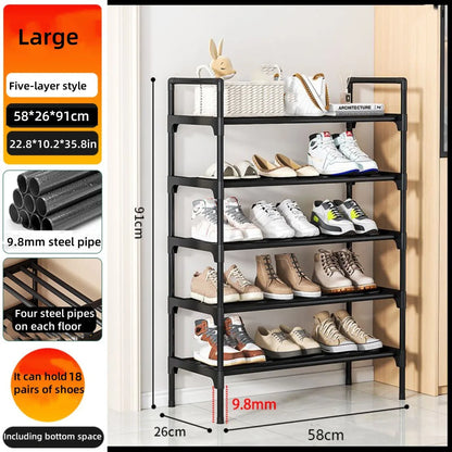 Shoe rack at the entrance of the house
