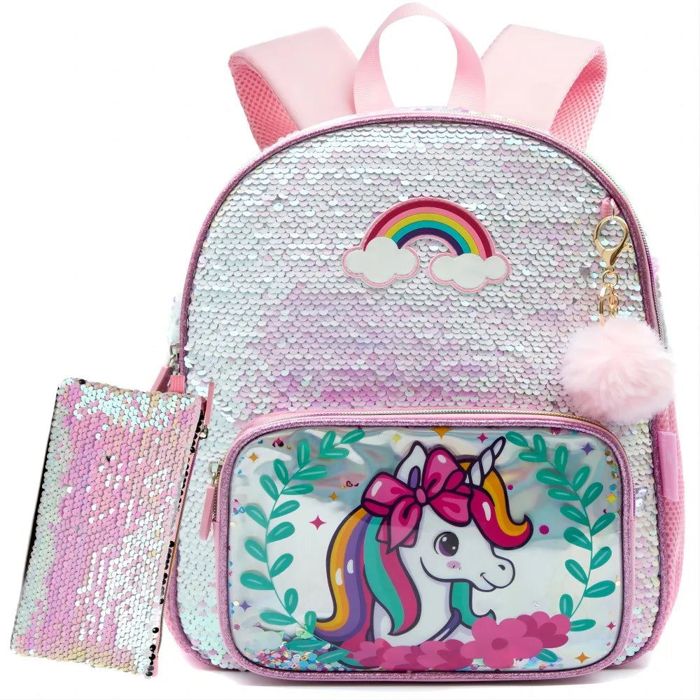 Backpack Kindergarten Bag Sequins Girl School Bag