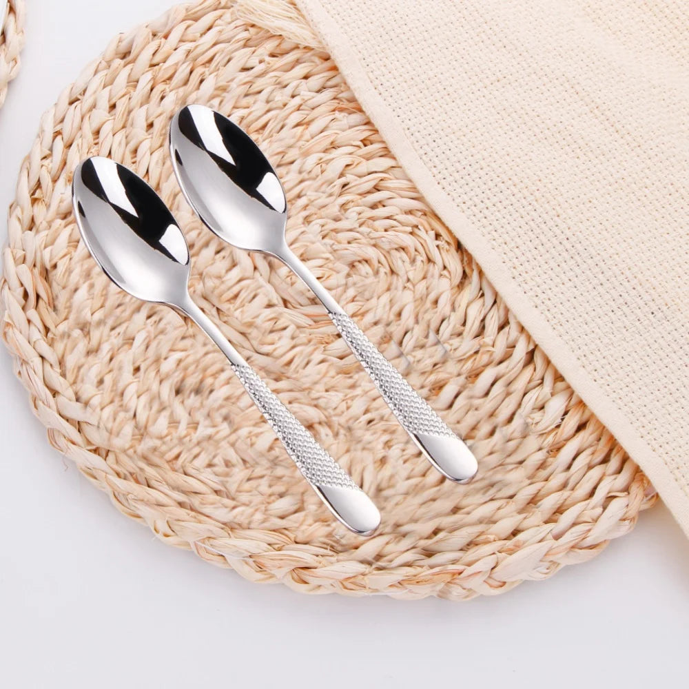 7.95"Luxury Gold Plated Dinner Spoon Set