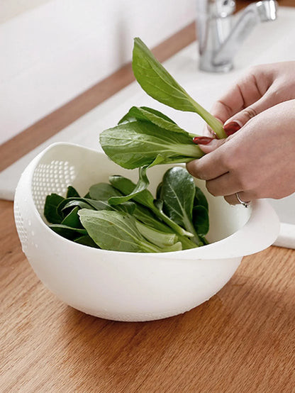 1/3pcs- Colander Rice Bowl Drain Basket