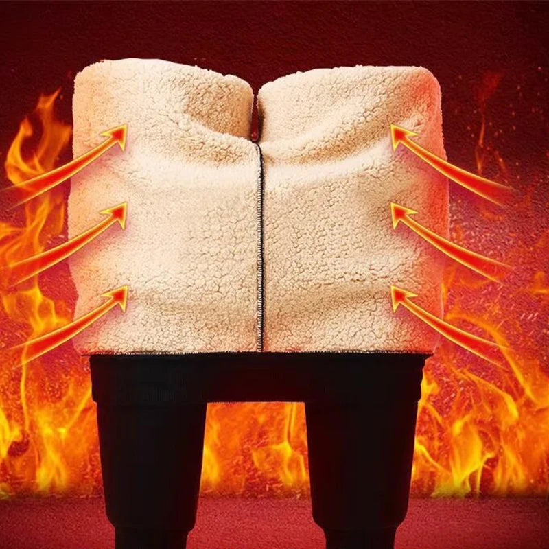 1pcs Autumn Winter Thermal Solid Teenager Fleece-Lined Casual Sports Pants