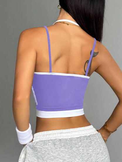 Blocking non steel ring beautiful back sports vest