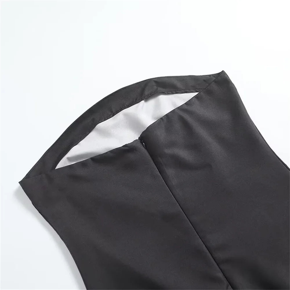 Sexy Strapless Backless Long Dress