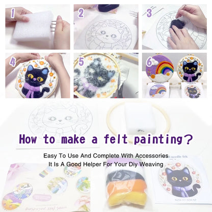 Needle Felting Kit Wool Painting Kit DIY Felt Wool Needle Felt Set