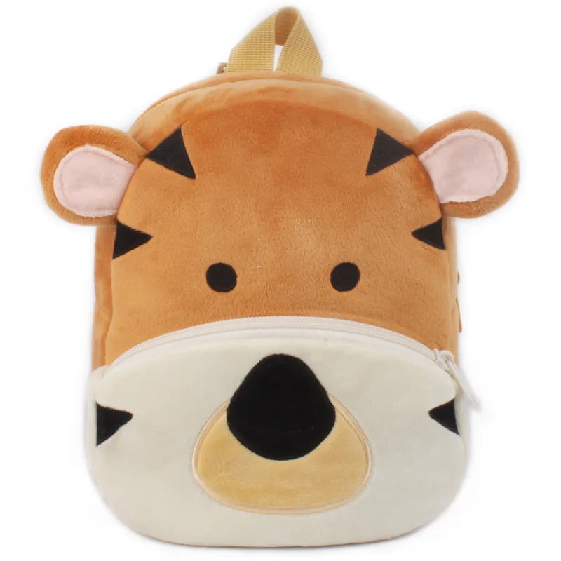 3D School Bags Cartoon Print Plush Kids Backpack Kindergarten Mini Bag