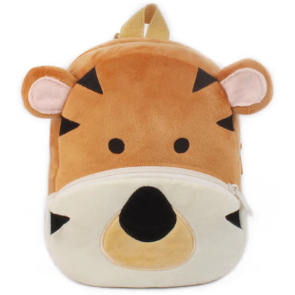 3D School Bags Cartoon Print Plush Kids Backpack Kindergarten Mini Bag