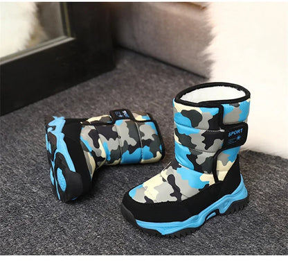 Winter Plush Waterproof Fabric Non-Slip Snow Boots