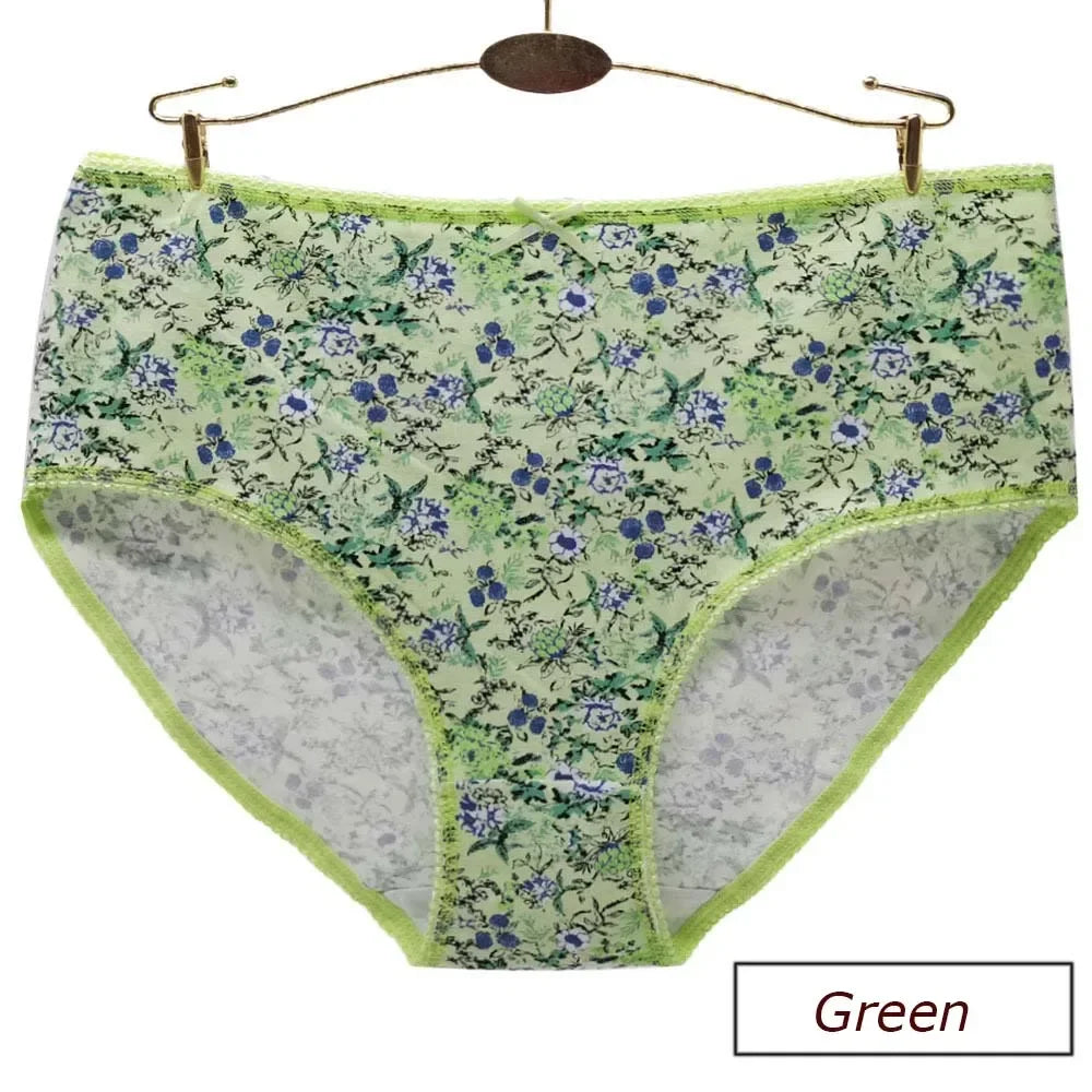 Cotton Underwear Plus Size Briefs Knickers Lady Lingerie 3 Pieces/Lot