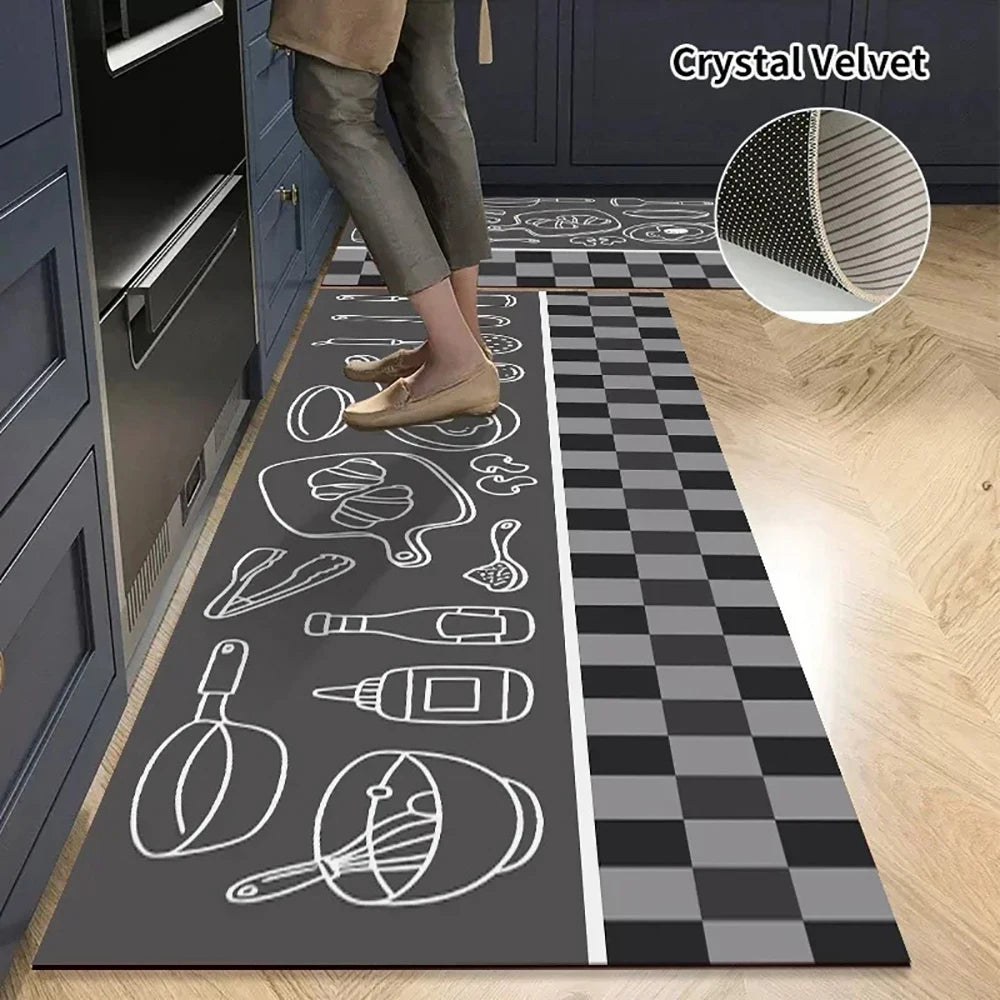 Non-slip Long Rugs Crystal Velvet Carpet