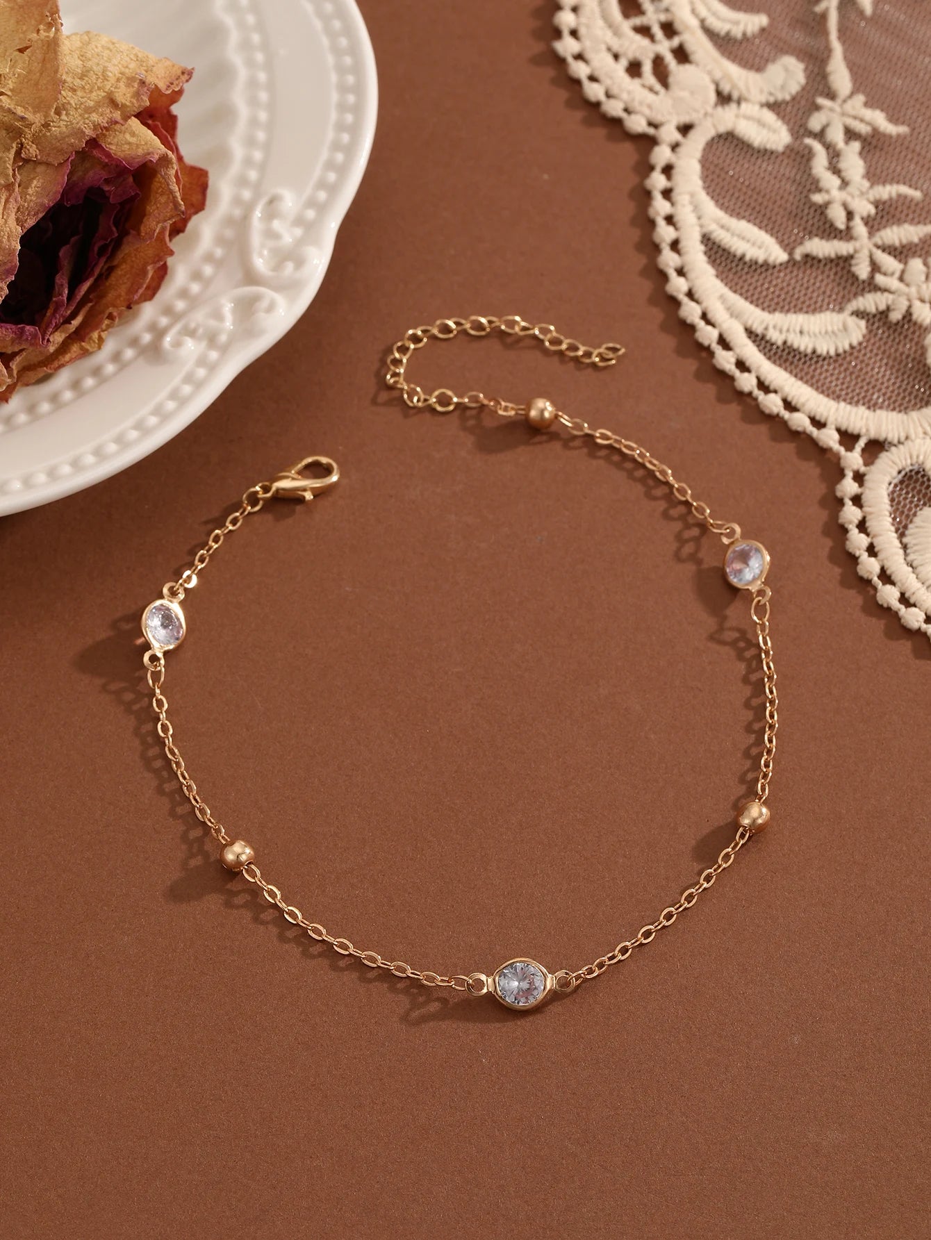 Bohemia Crystal Cubic Zirconia Anklet Bracelet