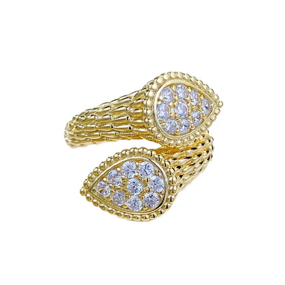 Charm White Zircon Stone Finger Engagement Ring