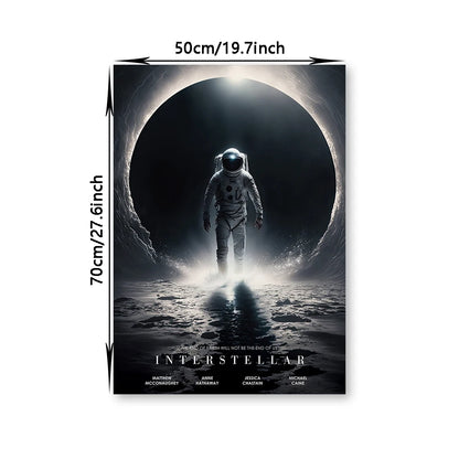 Interstellar Movie Poster Astronaut Outer Space Canvas Wall Art Print