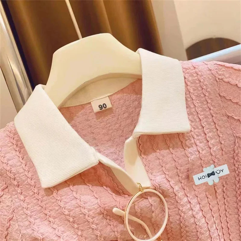 Cute Sweet Short Sleeve Casual Suits 2-10Y