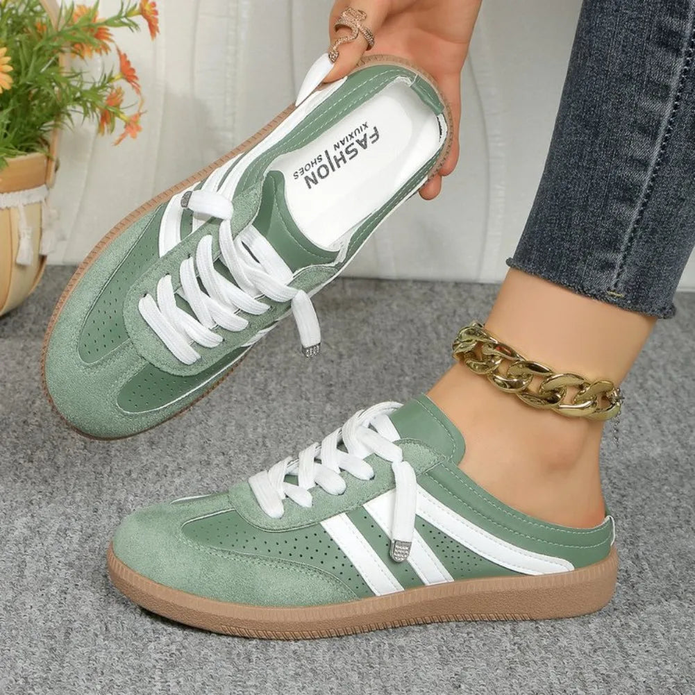 Elegant Round Head Sexy Breathable Half Slippers Shoes