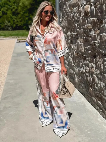 Elegant Printed Half Sleeves Shirt Sets