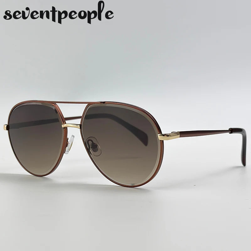 Oversized Pilot Big Double Bridge Beach Sunglasses