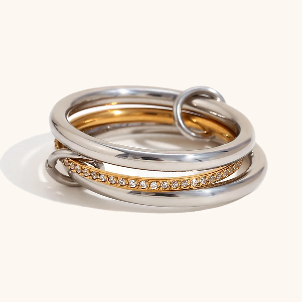 DANA Mix Dua Circle Stainless steel Ring