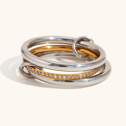 DANA Mix Dua Circle Stainless steel Ring