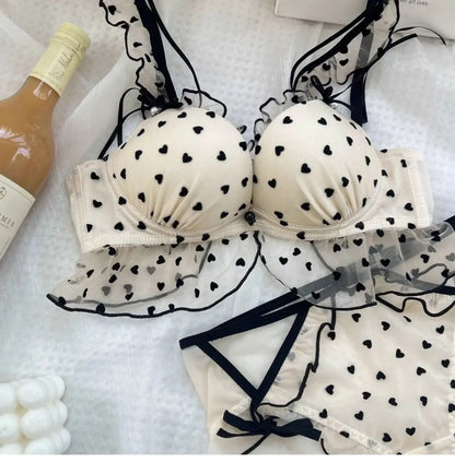 Japanese Mesh No-wire lace Underwear set Lingerie