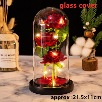 LED Galaxy Three Rose Artificial Flowers