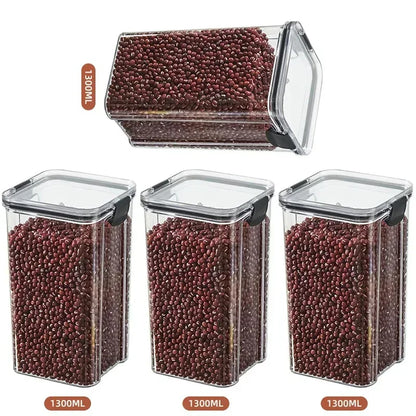 2/4PCS Sealed Jars Sets Stackable Grain Storage