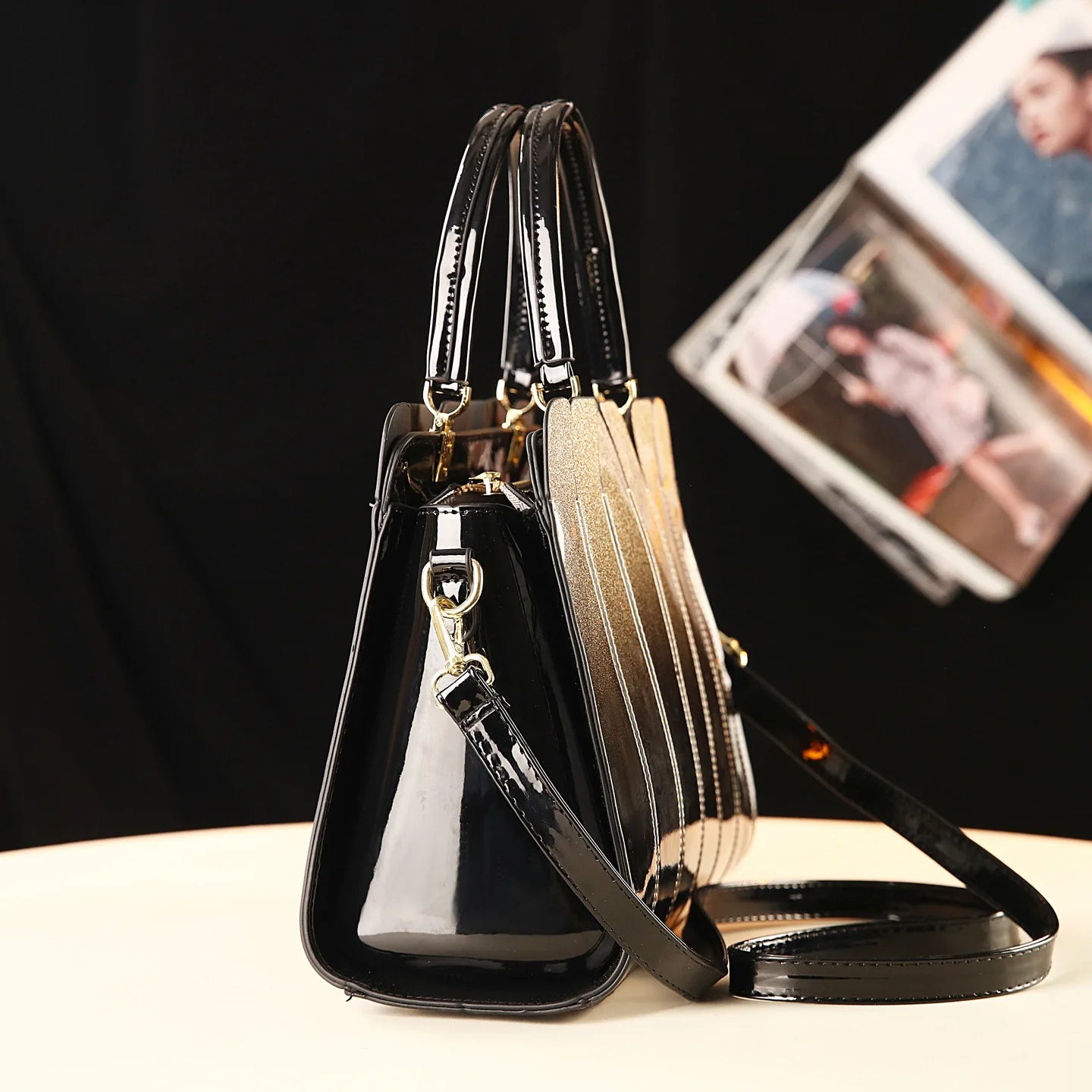 Bright Leather Stylish Bag