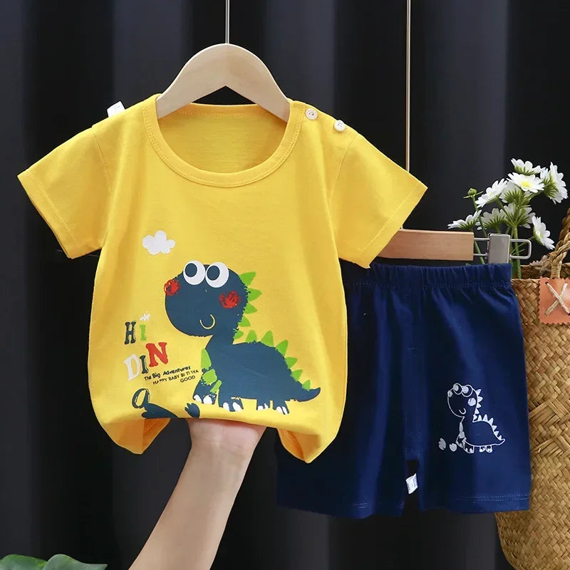 Boys Girl T-shirt Cotton Short sleeve Toddler Set
