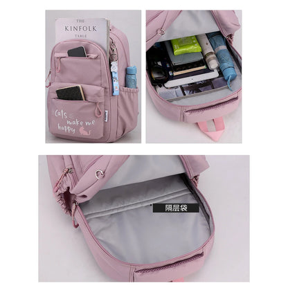 Girl School Bag Backpack Back Pack Pink Schoolbag Kids