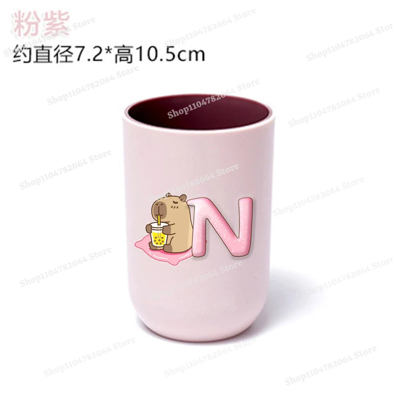 Kawaii Capybara Child Mouthwash Cups Creative Cartoon