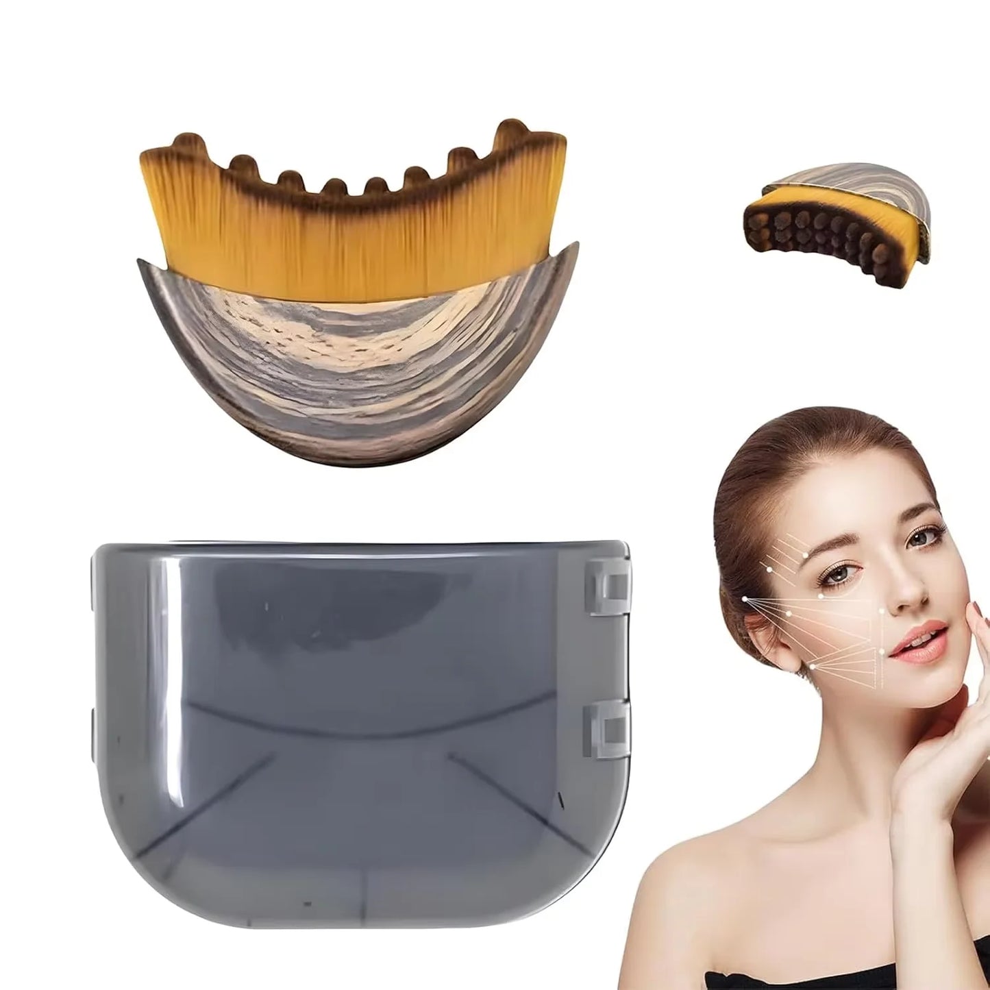 2Piece Lymphatic Face Sculpting Bandage&Massage Brush