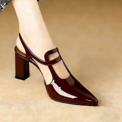 Pumps Pointed Toe High Heels Slingback Mary Janes Elegant Shoes