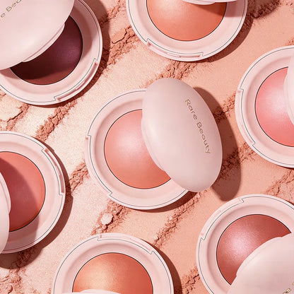 Rare Beauty 3D Face Brighten Blush Highlighter Powder with Mirror Cosmetic Contour