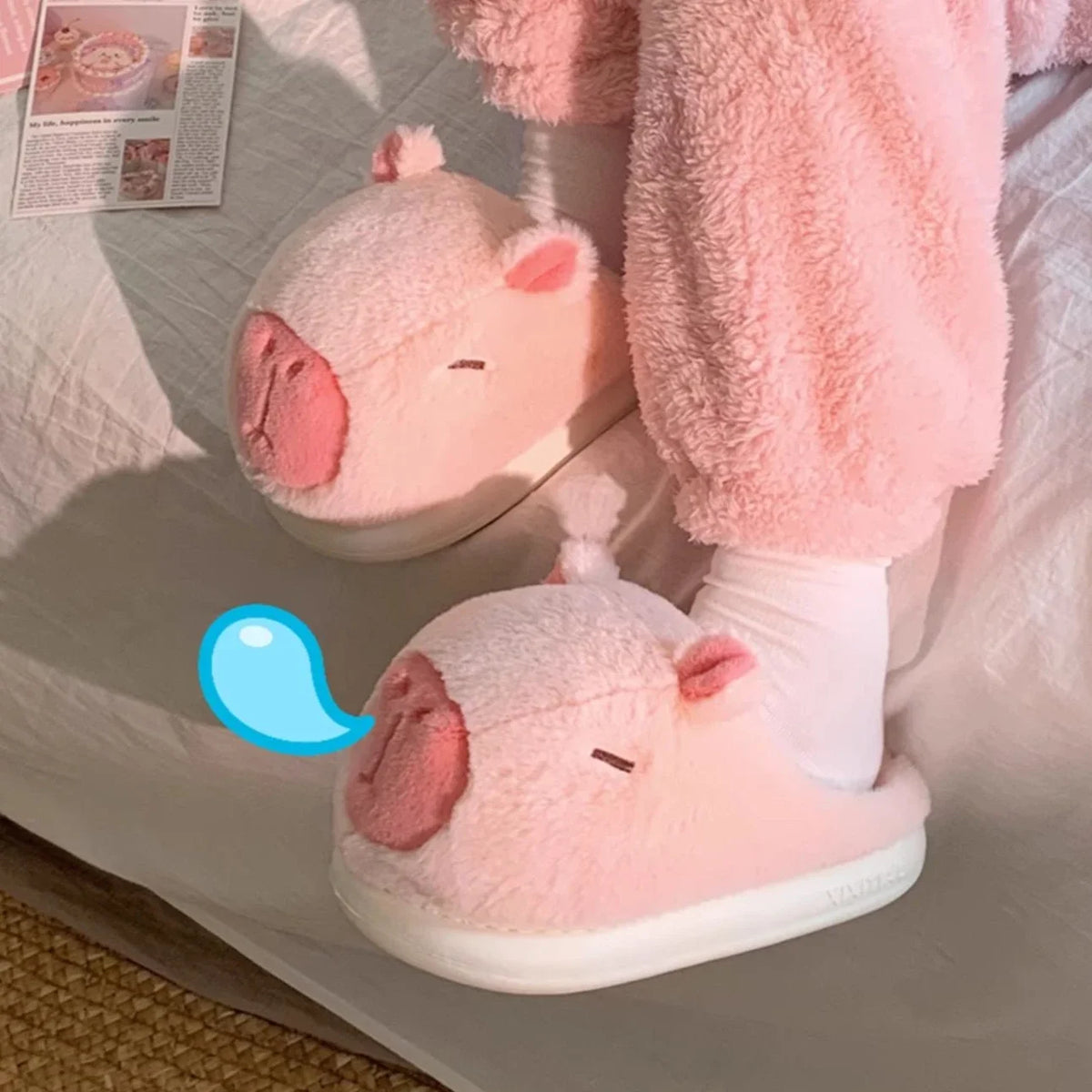 Couple Cute Kapybara Design Casual Soft Heel Slippers