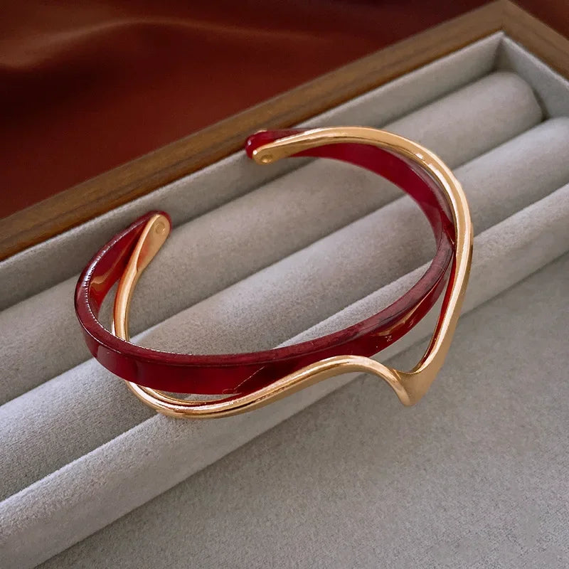 Metal Bangles Geometric C- shaped Bracelets