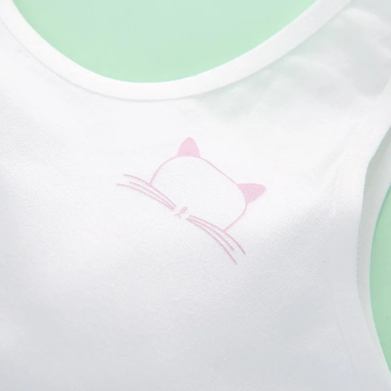 Girls' Underwear Small Vest Bra Cartoon a Cotton Bra