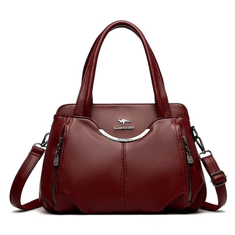 Luxury Soft Leather Crossbody Shoulder Tote Handbags