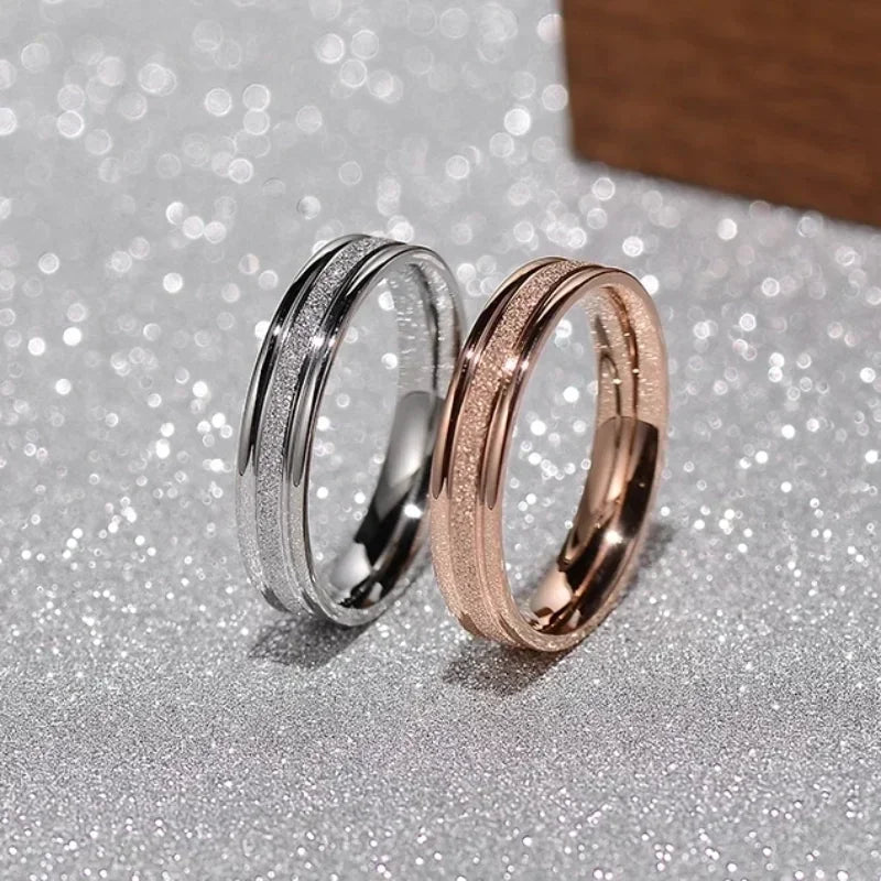 DANA Stanless Steel Titanium Rose Gold Ring