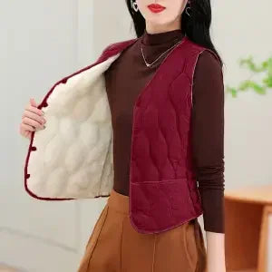 Cotton V-neck Sleeveless Vest