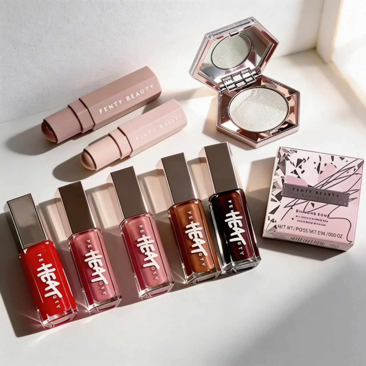 Concealer Facial Matte 3D Diamond Highlight Non Fading Water Gloss Lip Glaze Gloss Cosmetics
