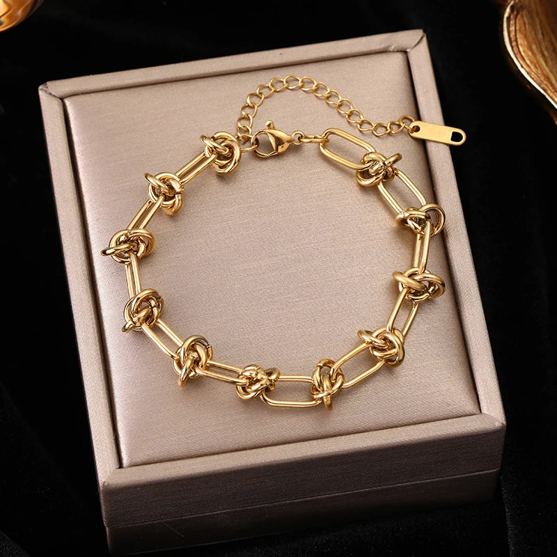 DANA Twisted 18K Gold Plated Bracelet