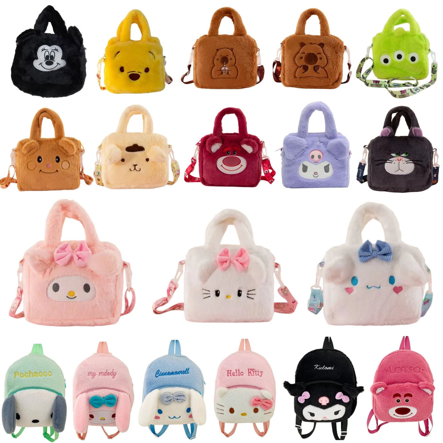 Cartoon Anime Sanrio Handbag Soft Crossbody Bag