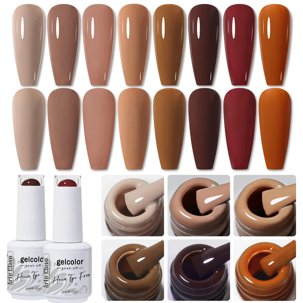 Red Brown Color Gel Nail Polish