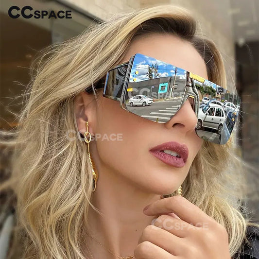 Oversized Luxury Retro One Lens Sunglasses