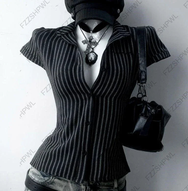 Pleated Tees Sexy Girl Slim Fit Tees Shirt